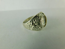 6527 Sterling Silver Ring,  11x9 mm Oval  Cab. Setting, Size 11