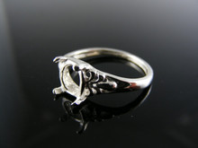5574  RING SETTING STERLING SILVER, SIZE 6,  8X6 OVAL