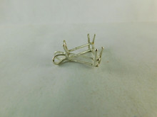 6532 Sterling Silver Pendant, 17 mm Triangle Faceted Setting