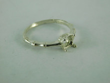 6551 Sterling Silver Ring Setting, 5.5 mm Round Faceted Stone, Size 6.75