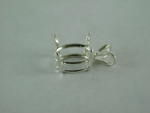 6583   Sterling Silver Pendant, 10x8 mm Oval Setting