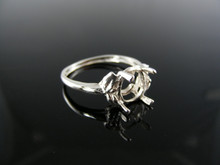 2794  RING SETTING STERLING SILVER, SIZE 8, 10 X 8 MM OVAL STONE