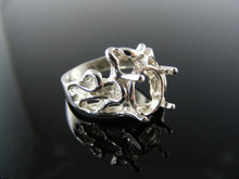 1508 Ring Setting Sterling Silver, Size7.25, 9x7MM Oval Faceted Stone
