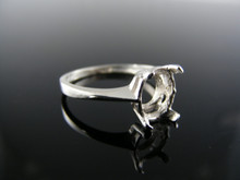 2632 STERLING SILVER RING SETTING, 9X7 MM OVAL SHALLOW CUT GEMSTONE