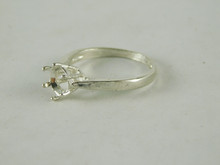 6682 Sterling Silver Ring Setting, Solitaire, 6.5 mm Rd Faceted, Size 6.25