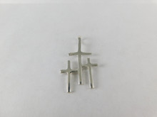 6684 Sterling Silver 3 Cross Pendant