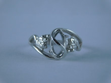 6694 Sterling Silver Ring Setting, 12x6 Shallow Marquise Faceted, Size 8