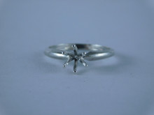 6707 Sterling Silver Ring Setting, Solitaire, 5.5mm Round Faceted, Size 5.5