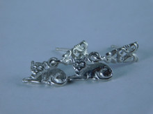 6710 Sterling Silver Cat Earrings with Arrow Posts