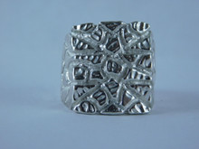 6718 Sterling Silver Large Nugget Ring, Size 10.5