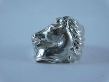 6721 Sterling Sterling Horse Ring, Size 7.75