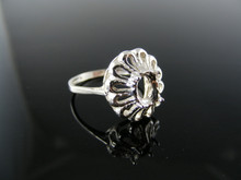 4314 RING SETTING STERLING SILVER, SIZE 6.5,  7X5 OVAL FACETED STONE