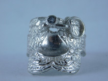 6734 Sterling Silver Ring, Men's Saddle, Size 9.5