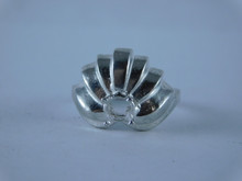 6742 Sterling Silver Ring Setting, 4.5mm Round Faceted, Size 6.5