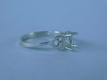 6765 Sterling Silver Ring Setting, 7x5 Oval Faceted, Size 5.25