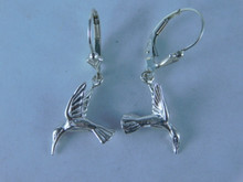 6465 Sterling Silver Humming Bird Earrings w/ Lever Backs