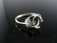 4421 RING SETTING STERLING SILVER, SIZE 9.25, 8x6 MM OVAL STONE