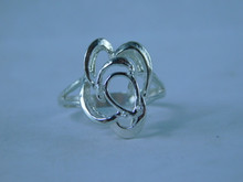 6776 Sterling Silver Ring Setting, 9x5 Pear Faceted, Size 7