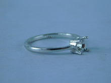 6777 Sterling Silver Ring Setting, 5.5mm Round Faceted, Size 8