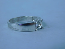 6789 Sterling Silver Ring Setting, 6mm Round Faceted, Size 7