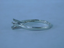 6793 Sterling Silver Ring Setting, 5mm Round Faceted, Size 8