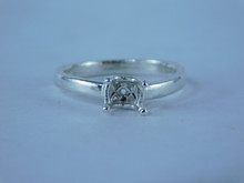 6806 Sterling Silver Ring Setting, 6mm (1-Stone) Round Mother's Ring, Size 6.75