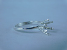 6815 Sterling Silver Ring Setting, 7mm Round Faceted, Size 6.25