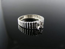 4920  RING SETTING STERLING SILVER, SIZE 5.25, 6 X 4 MM FACETED STONE