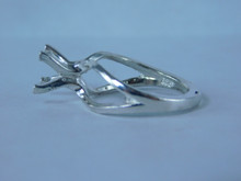 6772 Sterling Silver Ring Setting, 6.5mm Round Faceted, Size 6.5