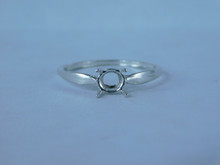 6823 Sterling Silver Ring Setting, 5.5mm Round Faceted, Size 6.75