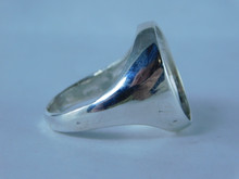6824 Sterling Silver Ring Setting, 17x13 Oval Cabochon, Size 9.75