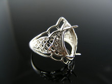 5418 RING SETTNG STERLNG SILVER, SIZE 6.5, 14X7 MM MARQUISE STONE