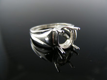 4590  RING SETTING STERLING SILVER, SIZE 5.5, 9 X 7 MM OVAL  STONE