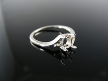 3137 RING SETTING STERLING SILVER, SIZE 6.25, 6X4 MM OVAL FACETED STONE