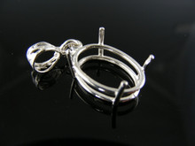 P67  PENDANT SETTING STERLING SILVER, 16x12 MM OVAL  STONE