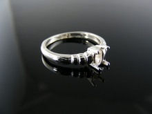 2788 RING SETTNG STERLNG SILVER, SIZE 5.5, 6X4 MM OVAL STONE