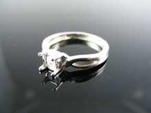 5542  RING SETTING STERLING SILVER, SIZE 4.25, 6X4 MM OVAL STONE