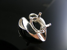 P63  PENDANT SETTING STERLING SILVER, 14X10 MM OVAL STONE