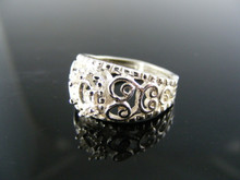834 RING SETTING STERLING SILVER, SIZE 5.25, 6X4 MM OVAL STONE