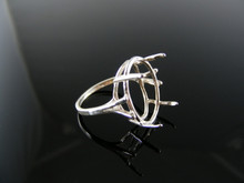 4934  RING SETTING STERLING SILVER, SIZE 6.75, 18X13 MM OVAL STONE