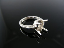 4588  RING SETTING STERLING SILVER, SIZE 5.25, 11X9 MM OVAL STONE