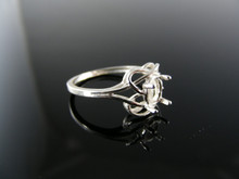 3118  RING SETTING STERLING SILVER, SIZE 5.5, 7X5 MM OVAL STONE