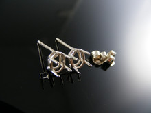 ER5 EARRING SETTINGS STERLING SILVER, 6x4 MM OVAL STONE