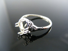 5521 RING SETTING STERLING SILVER, SIZE 6.75, 8X6 MM OVAL STONE