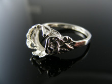5527 STERLING SILVER RING SETTING, 