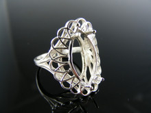 5350  RING SETTING STERLING SILVER, SIZE 5.5, 18X8 MM MARQUISE STONE