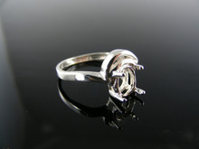 3100  RING SETTING STERLING SILVER, SIZE 5.75, 7X5 MM OVAL  STONE