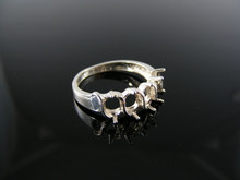 5483 STERLING SILVER RING SETTING, 5-5X3 MM OVAL FACETED GEMSTONE, SIZE 6