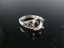 2367  RING SETTING STERLING SILVER, SIZE 8, 10X8MM OVAL STONE