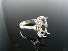 5416 RING SETTING STERLING SILVER, SIZE 7, 14X10 MM OVAL STONE